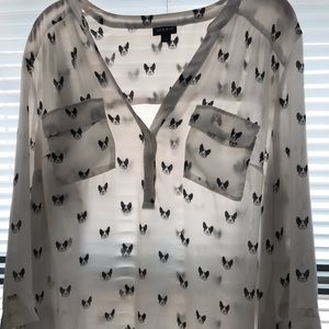 Boston Terrier/French Bulldog Torrid Blouse Size 1